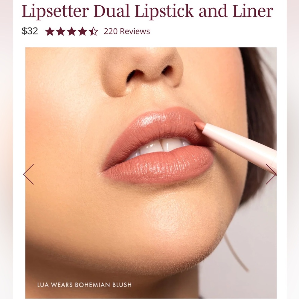 Wander Beauty Lipsetter Dual Lipstick and Liner — bohemian blush - Picture 2 of 7